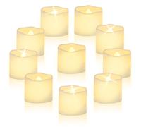 CNMTCCO LED Candle Lights, 24Pcs Realistic Bright Flickering Tea Light, Battery Operated Flameless LED Candles, Electric Fake Candle in Warm White an