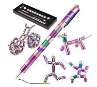CNMTCCO Magnetic Fidget Pen with Balls Magnetic Pen for Decompression Ballpoint Magnet Pen Finger Toy Gift DIY Metal for Ages Teenage Boys Girls 8-15 to Relieve Stress and Anxiety