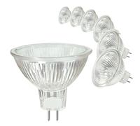 CNMTCCO MR16 Halogen Light Bulbs, 6 Pack - 12V 20W GU5.3 Dimmable Spotlight Bulbs, 2700K Warm White, 2 Pin Halogen Bulbs for Ceiling, Recessed & Track Lighting