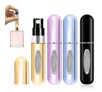 CNMTCCO Perfume Atomiser, Pack of 4 Perfume Bottles, Perfume Atomiser Refillable, Small and Portable, Suitable for Air Travel, Handbags, Travel (5 ml)