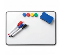 CNMTCCO Premium Magnetic Whiteboard Double Sided Dry Erase White Board with Whiteboard Pens, Eraser and 4 Magnets, Whiteboard for School, Home, Office and Revision Supplies
