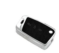 CNMVCJSAR Key Cover Case Car Key Remote Case Cover Holder Case Diamond Alloy For Golf 7 Mk7 For Seat Ibiza Leon FR 2 Altea Aztec For Octavia Car Key Shell(Zwart)