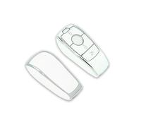 CNMVCJSAR Key Cover Case TPU Key Case Key Cover Type Car Key Case For E320 E300 E200 19 A C E S Class All 20 Car Key Shell(White silver)