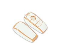 CNMVCJSAR Key Cover Case TPU Key Case Key Cover Type Car Key Case For E320 E300 E200 19 A C E S Class All 20 Car Key Shell(White gold)