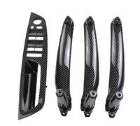 CNMVCJSAR Passenger Side Door Handle Armrest Carbon Fiber for E70 E71 E72 X5 X6 2007-2014 Car Interior Door Handle Inner Panel Pull Trim Cover(LHD-Carbon-4Pcs)