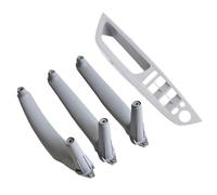 CNMVCJSAR Passenger Side Door Handle Armrest Carbon Fiber for E70 E71 E72 X5 X6 2007-2014 Car Interior Door Handle Inner Panel Pull Trim Cover(LHD-Gray-4pcs)