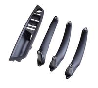 CNMVCJSAR Passenger Side Door Handle Armrest Carbon Fiber for E70 E71 E72 X5 X6 2007-2014 Car Interior Door Handle Inner Panel Pull Trim Cover(LHD-Black-4pcs)