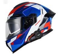 CNNGU Bluetooth Flip Up Helmet Motorcycle Helmet, Modular Bluetooth Helmets With Double Visor, DOT/ECE Approved Helmet, Anti-Fog, Intelligent Noise Cancellation