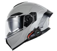 CNNGU Bluetooth Flip Up Helmet Motorcycle Helmet, Modular Bluetooth Helmets With Double Visor, DOT/ECE Approved Helmet, Anti-Fog, Intelligent Noise Cancellation