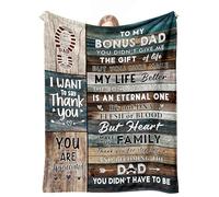 cnnouart Bonus Dad Gifts Throw Blanket, Step Dads Birthday Gift from Daughter, to My Best Bonus daddy Ever Blanket (100x130cm)