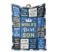 cnnouart Gifts for Son Fathers Day Blanket from Mom Dad - Birthday Graduation, Adult Son Gift Ideas, Gifts for My Sons Blankets (150x200cm)