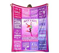 cnnouart Gymnastics Blanket for Girls, Fleece Throw for Girl Gymnastics Lovers, Soft Flannel Warm Cozy Throw Blanket for Sofa Bed (150x230cm)
