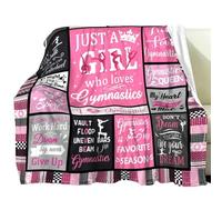 cnnouart Gymnastics Gifts for Girls, Girls Gymnastics Stuff Blanket Gifts, Ultra Soft Flannel Gymnast Throw Blanket for Gymnastics Lovers (150x230cm)