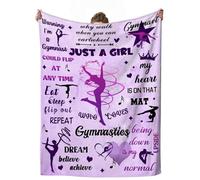 cnnouart Gymnastics Lovers Blanket Ultra Soft Flannel Gymnastics Throw Blanket Birthday Gifts for Gymnast Team (150x200cm)