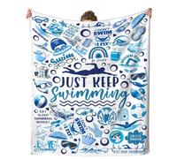 cnnouart Swimming Blanket for Girls Woman Go Swimming Sports Throw Blanket Swim Lover Gifts for Swimmers Teammate Coach (100x130cm)