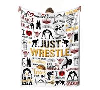 cnnouart Wrestling Blanket Fleece Soft Warm Plush Wrestle Sports Throw Blanket Lightweight Plush Fuzzy Cozy Blanket Gifts (150x230cm)