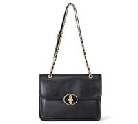 Cnoles Crossbody Bags for Women Fashion Leather Shoulder Bag with Chain Strap Trendy Clutch Satchel bag Ladies Purse (Black)