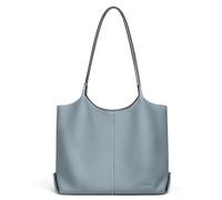 Cnoles Handbags for Women Classic Shoulder Bag Genuine Leather Casual Tote Bag Top Handle Handbag (Light blue, 39cmX12cmX28.5cm)
