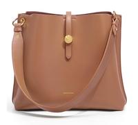 Cnoles Women Genuine Leather Designer Tote Bags Purses And Handbags For Women Fashion Ladies Top Handle Shoulder Satchel Bag (BROWN)