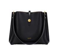 Cnoles Women Genuine Leather Designer Tote Bags Purses And Handbags For Women Fashion Ladies Top Handle Shoulder Satchel Bag, Black, 29cmx10cmx26.5cm