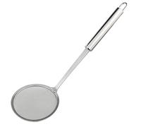 cnomg Stainless Steel Skimmer Strainer,Stainless Steel Fat Skimmer Spoon Fine Mesh Food Strainer for Grease, Gravy and Foam with Long Handle