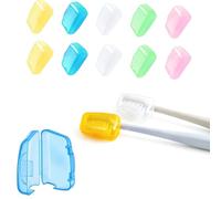CNOYEEO 10 Pcs Portable Toothbrush Head Covers, Toothbrush Protective Case, Toothbrush Caps, Toothbrush Protector Case Sutiable, for Home, Travel, Outdoor Camping, Hiking, Business Trip