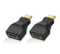 CNOYEEO 2 Pcs Mini HDMI to HDMI Adapter, Mini HDMI Adapter, Hdmi Male to Female Adapter, for Camera, Camcorder, DSLR, Tablet and Video Card