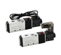 CNOYVZOXZ 4V110-06 1/8 Air Solenoid Valve Pneumat Valve 5 Way Port 2 Position Gas Pneumatic Electric Magnetic Valves DC12V 24V 110V 220V 1Pcs(4V110-06 Wire-PC6-01,DC24)