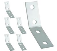 CNQLIS 45 Degree Angle Bracket Fitting for 1-5/8" Strut Channel, 6 Pack 4 Hole Corner Brace Connector, 7/32" Thick