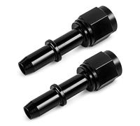 CNRAQR 6AN Female To 3/8" SAE Quick Disconnect Male Push On EFI Fitting Adapter Aluminum Black 2Pcs