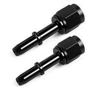 CNRAQR 6AN Female To 5/16" SAE Quick Disconnect Male Push On EFI Fitting Adapter Aluminum Black 2Pcs