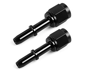 CNRAQR 6AN Female To 5/16" SAE Quick Disconnect Male Push On EFI Fitting Adapter Aluminum Black 2Pcs