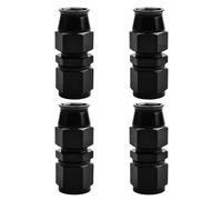 CNRAQR 8AN PTFE Hose End Fitting Straight Swivel Only for PTFE Hose Aluminum Black 4PCS