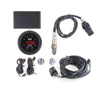 CNRAQR Air/Fuel Ratio Gauge Kit - 52mm 30-0300 X with LSU 4.9 Sensor and Controller Box Wideband UEGO Universal Ultra-Thin Round Digital AFR O2 Oxygen Sensor Controller Gauge