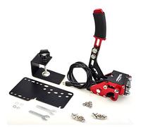 CNRAQR PC Racing Game USB Handbrake for 16Bit SIM for Racing Games, Compatible with Logitech G27 G29 G920 G923 T500 T300 Simulate Linear Handbrake Red(With Fixing Clip and Plate