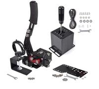 CNRAQR PC USB Handbrake and Racing Game Simulator Shifter 6+R H Gear for Logitech G29/G27/G25/G920 with Thrustmaster T300RS/GT