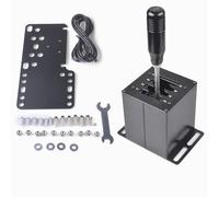 CNRAQR PC USB Simulator Shifter 7+R H Gear Shifter with Desk/Chair Mount Bracket Plate for Gear shift PC Windows Steering Compatible with Logitech G29/G27/G25/G920, T300RS/GT Wheel