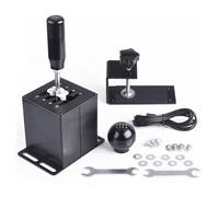 CNRAQR PC USB Simulator Shifter 7+R H Gear Shifter with L Shape Clamp Set for Gear shift PC Windows Steering Compatible with G29/G27/G25/G920, T300RS/GT Wheel