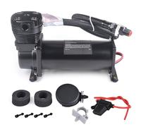 CNRAQR Universal 200 PSI 12V 3/8 NPT Heavy Duty Air Compressor for Car Horn/Air Ride Suspension with 1/4 NPT Adapter