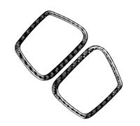 Cnredl39 black Inner Door Orator Audio Cover Carbon Fiber Horn Speaker Ring Trim for QX60 JX35 2013-2016