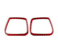 Cnredl39 red Inner Door Orator Audio Cover Horn Speaker Ring Trim Carbon Fiber for JX35 QX60 2013 2014 2015 2016
