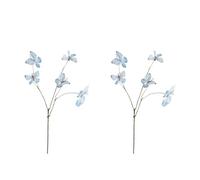 Cnrfeoap 2Pieces Faux Flower Stems With 5 Butterfly Blossoms Wedding Reception Decoration Branch 70cm Length Safe Artificial Butterfly Wedding Flowers