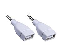 Cnrfeoap 3.5mm AUXs to USB 2.0 Converters Adapter for Music Playback From USB 2.0 Drives Sound Converters