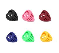 Cnrfeoap 6pack ABS Guitar Pick Case Triangular Compacts Holder Travel Friendly Pick Case for Guitar Player Durability Guitar Pick Storage