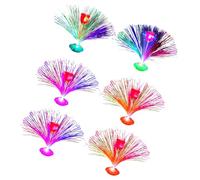 Cnrfeoap 6Pcs Color Changing LED Fibre Lamp Rose Flower Fibre Night Light For Holiday Festival Table Centerpieces Festival Light