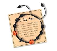 Cnrfeoap Black Braided Cord Wooden Crucifix Charm for Active Men Natural Wood Bead Sports Theme Jewelry Gift Handmade Wooden Crucifix Fitness