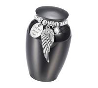 Cnrfeoap Decorative Pet Ashes Container With Engraving Bead Wing Grip Seal Leakproof Dog Cats Urn For Home And Travel Storage Rustresistant Pet Memorial Urn
