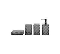 Cnrfeoap Diamonds Grids Bathroom Organizers Transparency Design Decorative Storage Container For Contemporary Space Diamonds Patterned Bathroom Containers