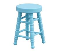 Cnrfeoap Educational Dolls House Stool Miniatures Wood Zakka Toy Pretend Play Realistic Model Round Top Stool Model Small Size Wood Dollhouses Accessories