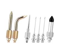 Cnrfeoap Heavy Duty Grease Tool Adapter Set with 3 Nozzles 1 Needle Elbow Fitting Coupler Suitable for High Pressure Lubrication Machinery Lubrication Tool